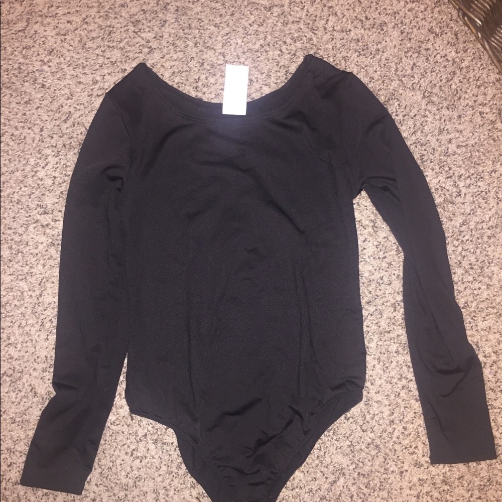 Black Long Sleeved Bodysuit